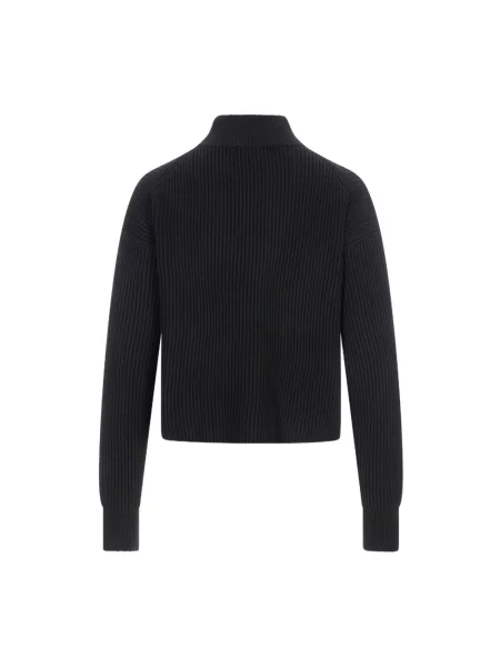 Sweter z golfem Max Mara Studio wełniany czarny