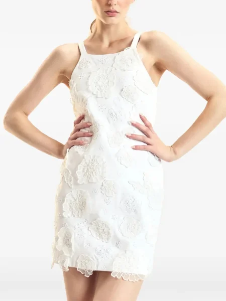Rochie Cynthia Rowley cu model floral de costum alb