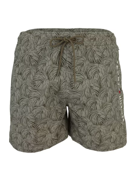Tommy Hilfiger Underwear Plavecké šortky khaki / olivová bílá