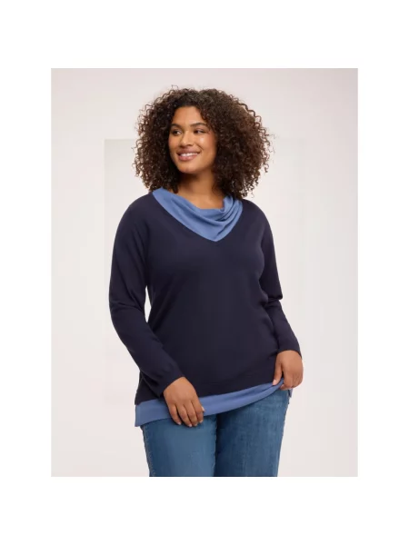 Sweter Fiorella Rubino niebieski