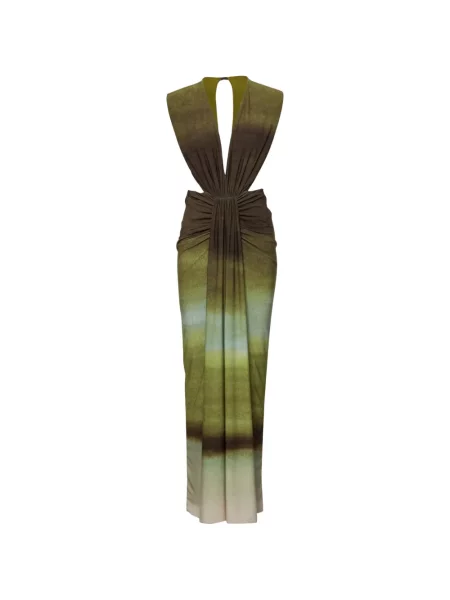 Rochie maxi Baobab cu volane verde