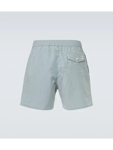 Plavalne hlačke Polo Ralph Lauren s črtami zelena