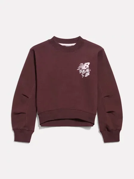 New Balance melegítőfelső gyerek pamuttal lila