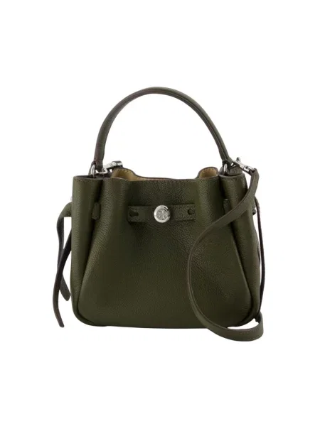 Kapelusz Tory Burch skórzany zielony