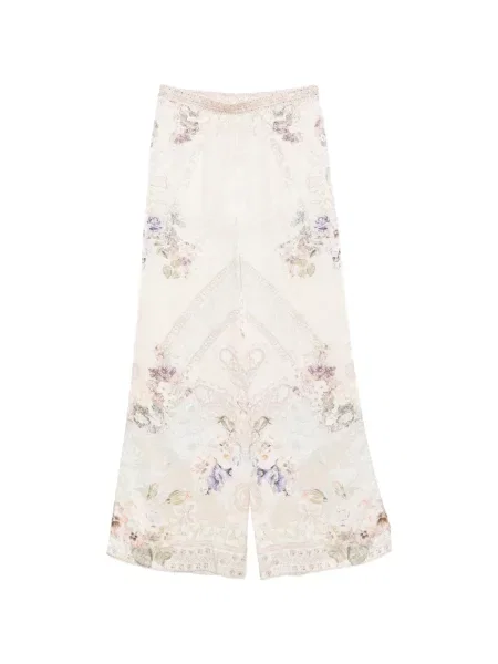 Pantaloni palazzo Camilla cu model floral cu imagine