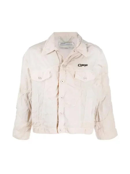 Wiatrówka Off-white z logo biała