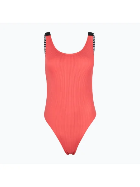 Costum de baie o piesă pentru femei Calvin Klein Intense Power Rib Scoop Back One Piece-RP coral orbitor