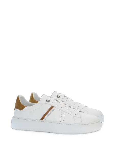 Bőr sneaker La Martina nyomtatás fehér