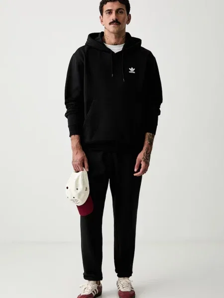 Adidas Originals teplákové nohavice pánske Trefoil Essentials čierna