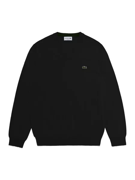 Sweter Lacoste elegancki czarny