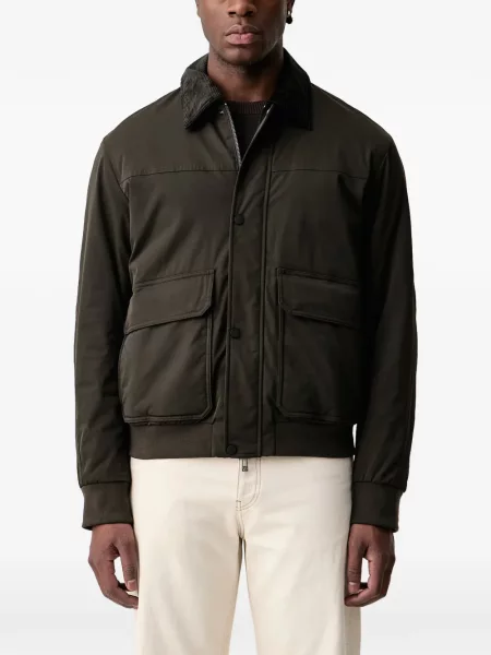 Με κολάρο μπουφάν bomber Armani Exchange κοτλέ πράσινο