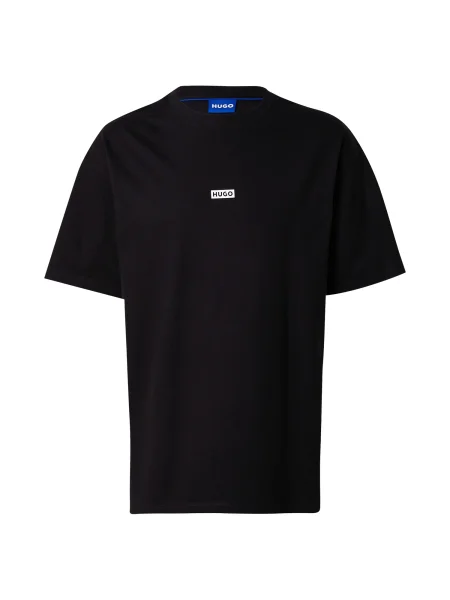 HUGO Tricou Nalono negru alb