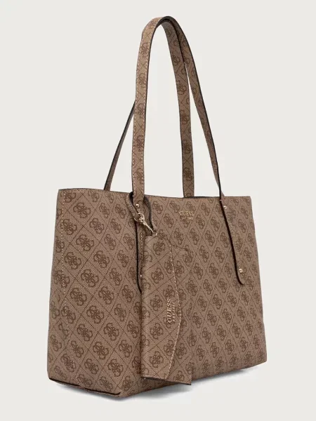 Guess geantă shopper pentru femei cu imitație de piele BRENTON bej