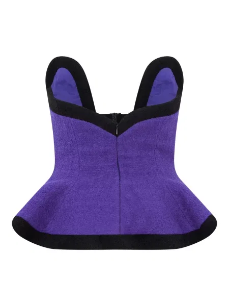 Top Moschino wełniany elegancki fioletowy