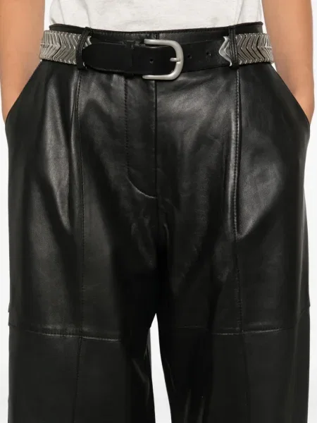 Pantaloni P.a.r.o.s.h. din piele negru