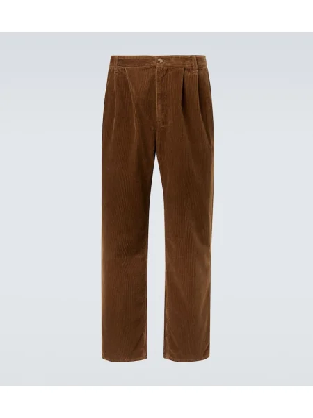 Pantaloni Saint Laurent de catifea cord maro