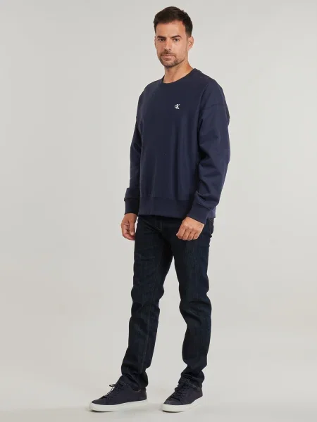Geacă de blugi Calvin Klein Jeans din material terry albastru