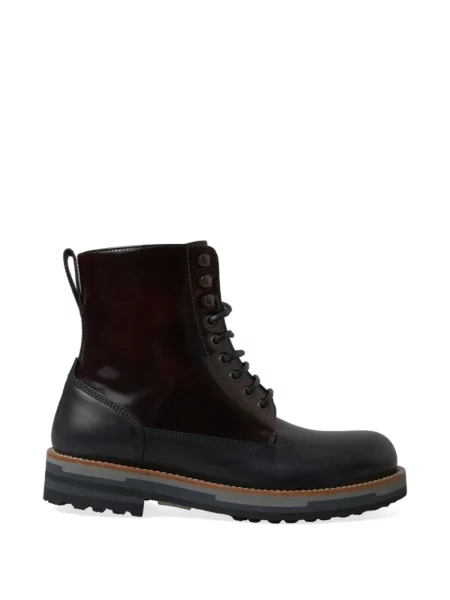 Botine Dolce & Gabbana cu șireturi din piele negru