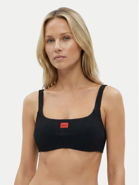 Plavková podprsenka HUGO SIGNATURE BANDEAU čierna