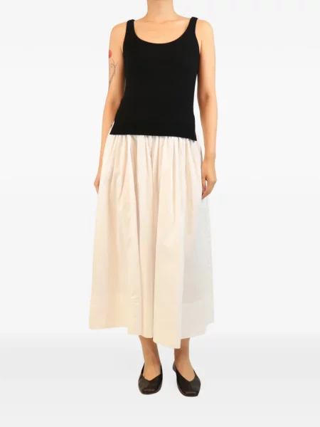 Rochie midi Staud fără mâneci alb