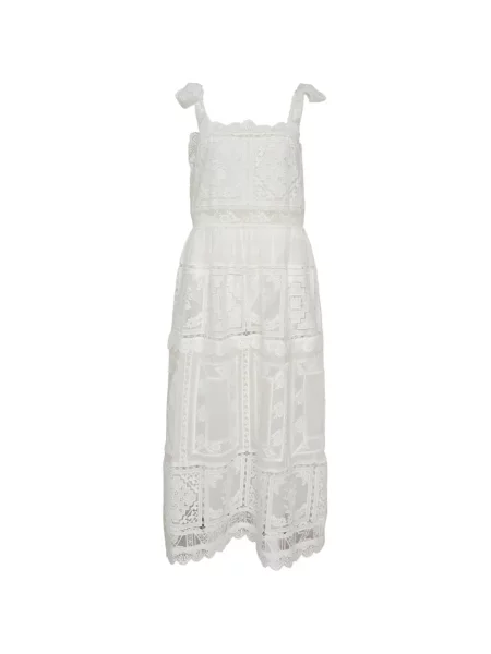 Rochie midi Zimmermann din dantelă alb