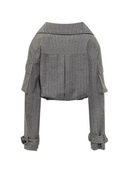 Decupat pantaloni Batakovic Belgrade cu model herringbone gri