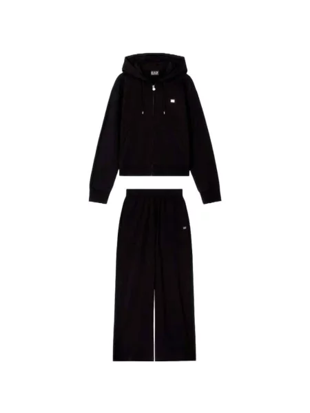Komplet dresowy Emporio Armani Ea7 ze stretchu czarny