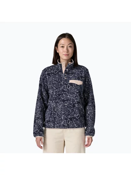 Bluză fleece pentru femei Patagonia Lightweight Synchilla Snap-T Pullover saxifrage: sunken blue albastru