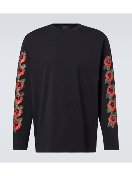 Květinové tričko Simone Rocha jersey černé