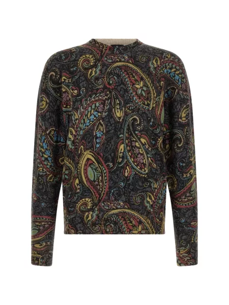 Pulover Etro cu model paisley negru