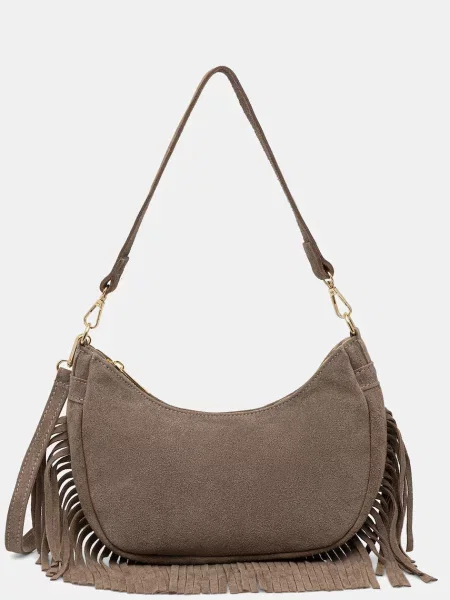 Answear.LAB geanta de mana din piele intoarsa bej