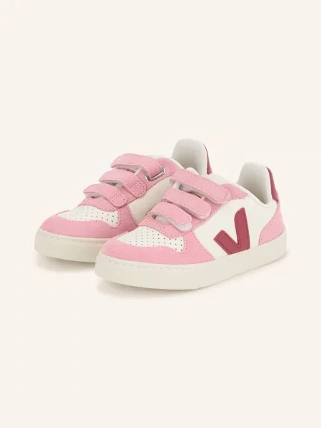 Veja Sneakersy Small růžová / tmavě červená bílá