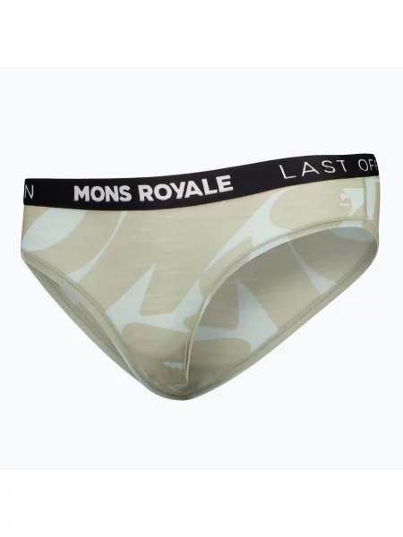 Дамски термоактивни бикини Mons Royale FOLO Brief signal lost glacier зелено