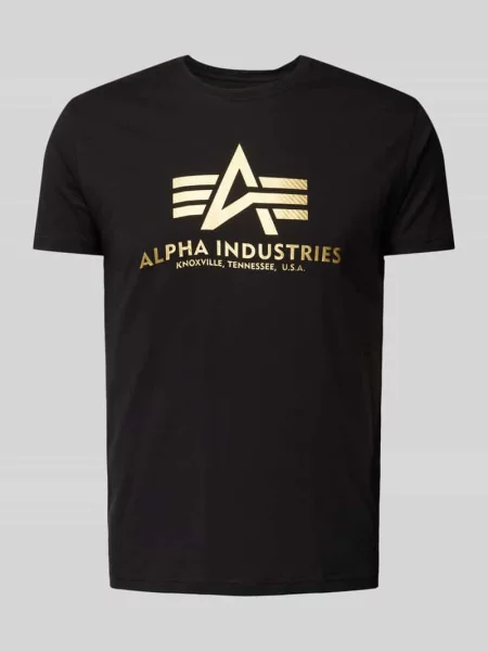 Alpha Industries Koszulka Mężczyźni nadruk M czarny