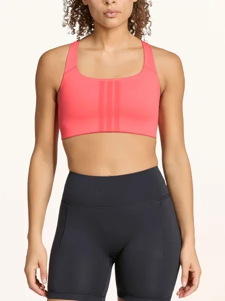 Adidas Sportovní Podprsenka Optime Workout S Výřezem světle / růžová červená