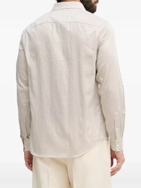 Lung cămașă Armani Exchange în carouri cu imagine