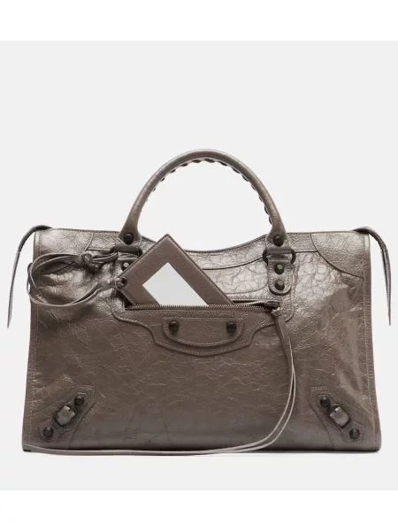 Geanta de piele Balenciaga din piele gri