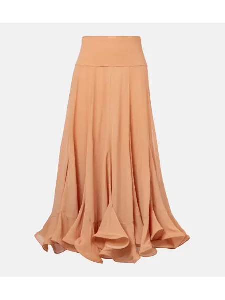 Spódnica midi Zimmermann w kwiatki do kolan różowa