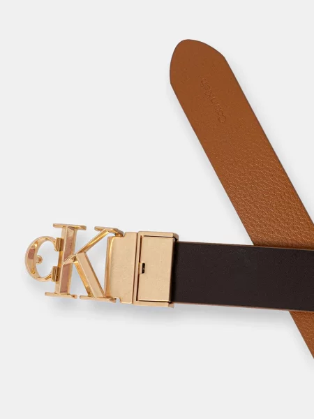 Bőr megfordítható öv Calvin Klein barna