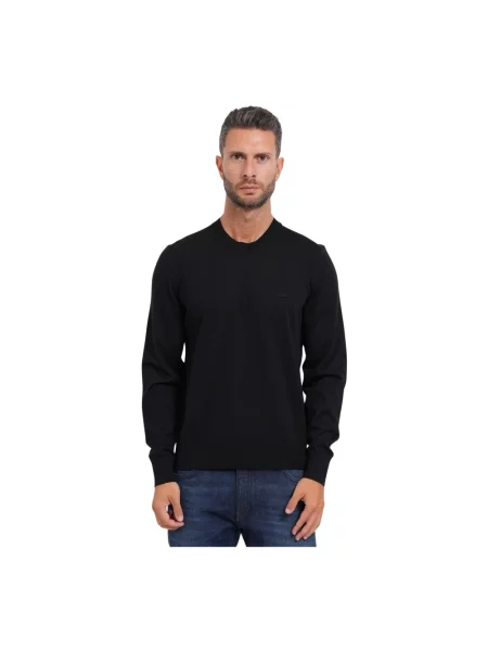 Sweter Boss wełniany czarny