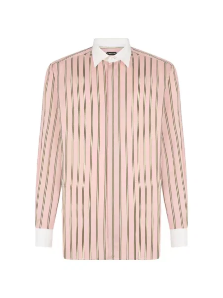 Раирана риза Tom Ford на райета розово