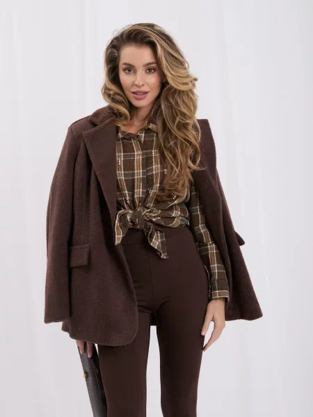 Košulja Italy Moda smeđa