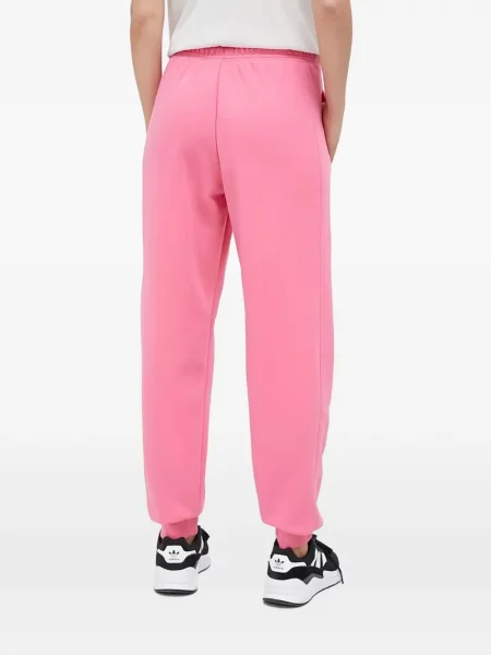 Spodnie Adidas w paski z autografem do biegania zielone