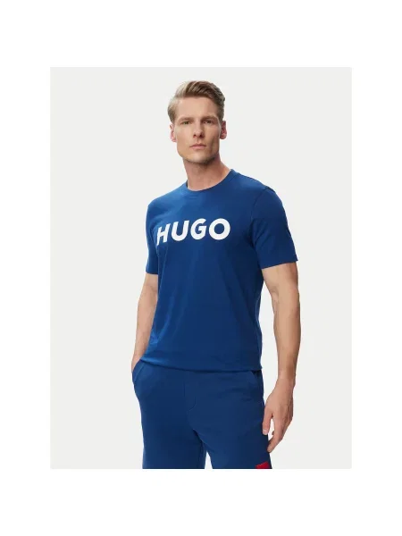 HUGO Футболка Dulivio Голубий Regular Fit