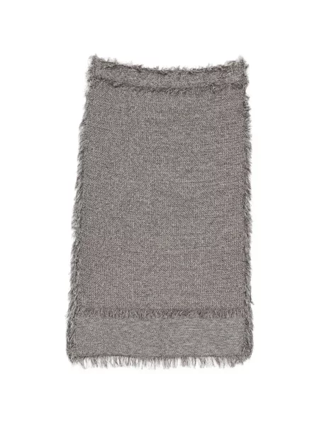 Spódnica midi Jnby z frędzli szara