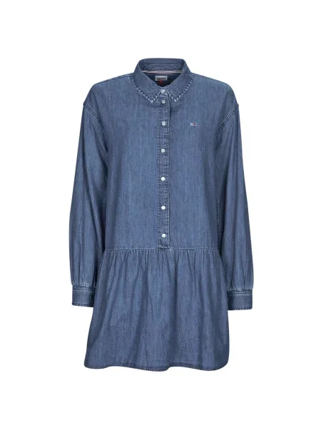 Rochie din denim Tommy Jeans scurtă de costum