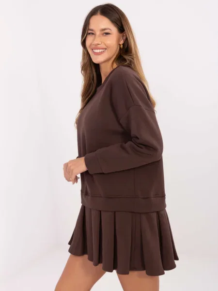 Rochie Rue Paris de costum maro