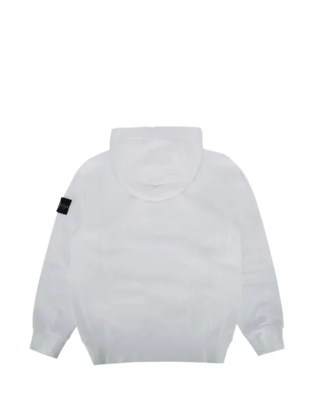 Bluza z kapturem dziecięca Stone Island biała