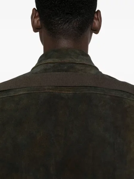 Geacă Rick Owens din piele de căprioară maro