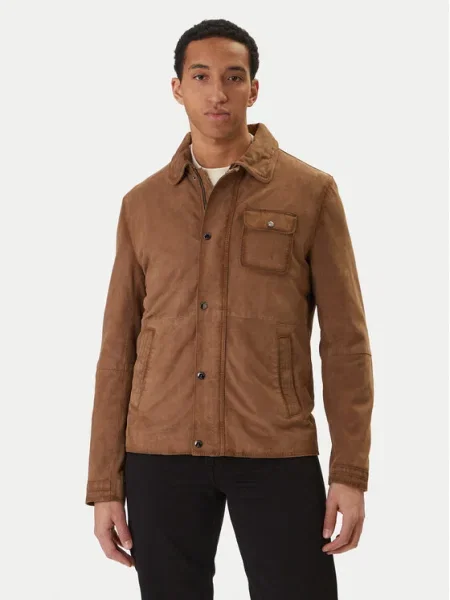 Milestone Bőrkabát Elias bézs